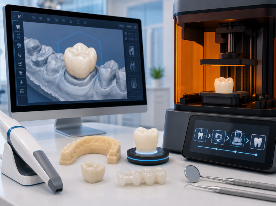 Same-Day 3D Printed Restorations