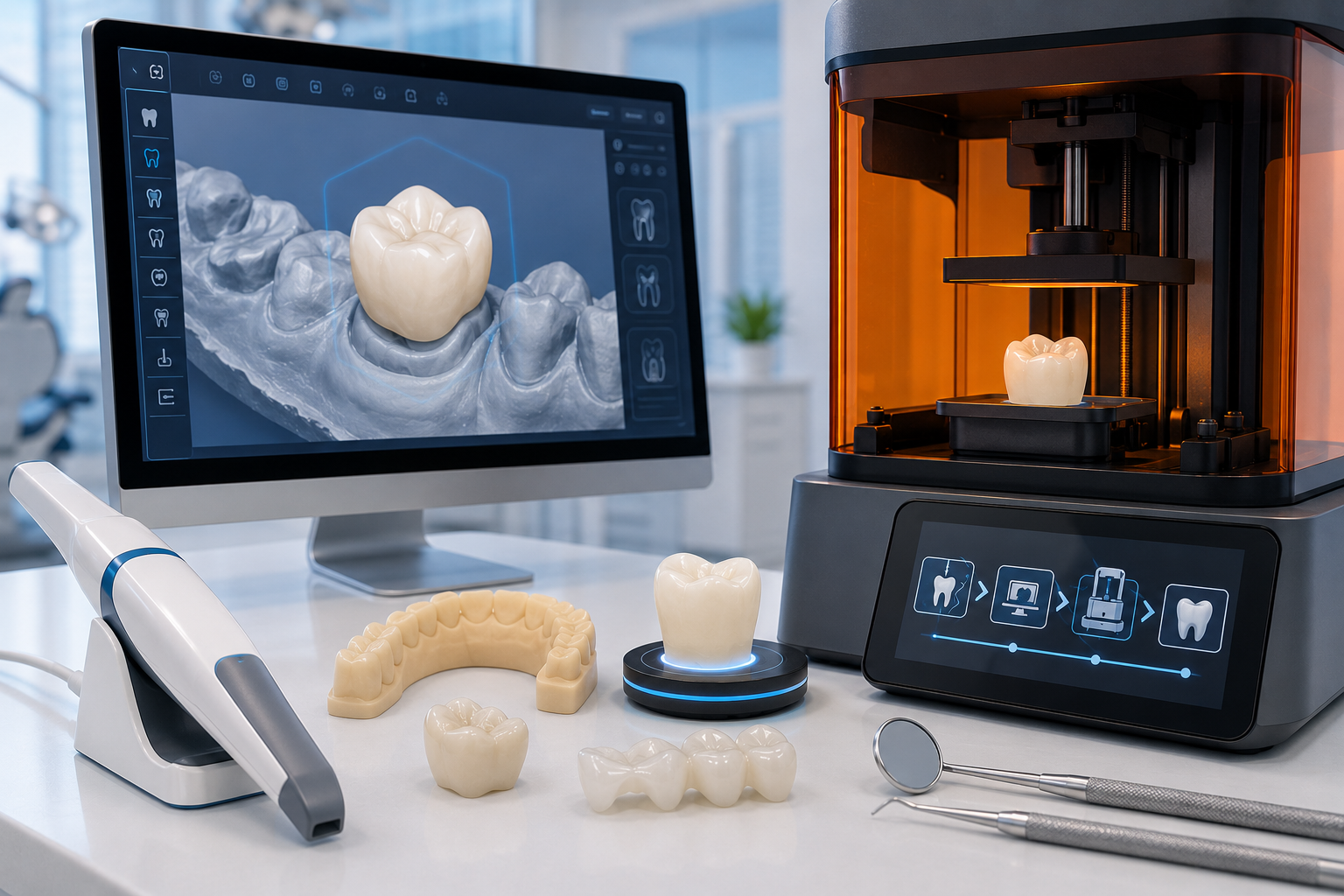 Same-Day 3D Printed Restorations